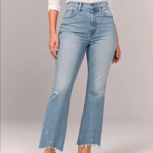Abercrombie high rise kick flare jeans